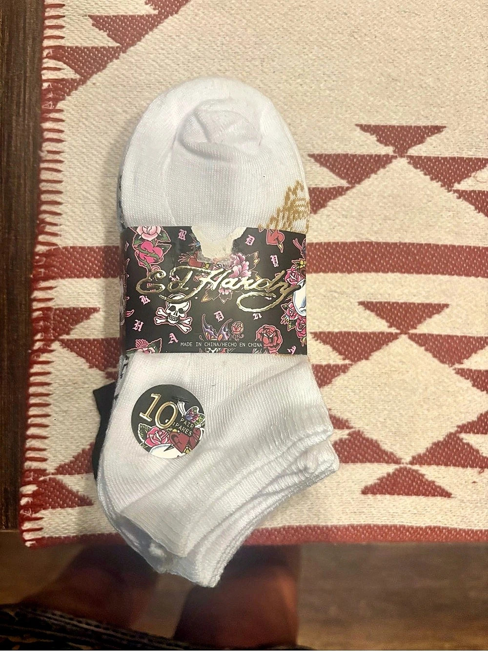 Ed Hardy Low Cut 10 Pair Socks Floral Low Cut Socks 10 Pair NWT